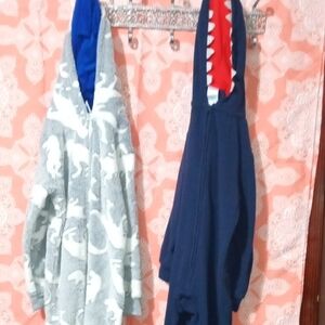 Children's Place Blue and Gray Pj Onesies